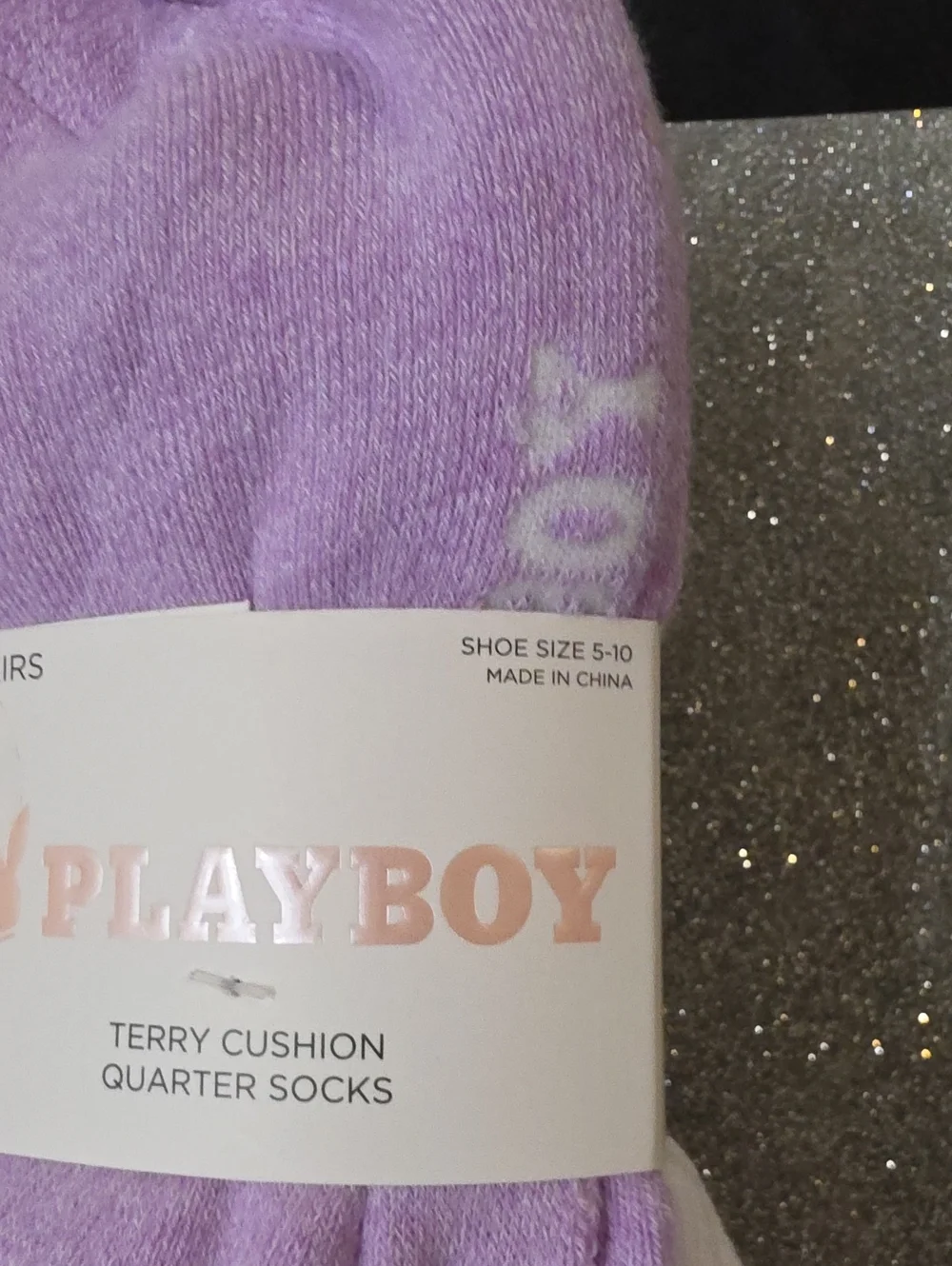 Playboy 5-PK Terry Cushion Quarter Socks